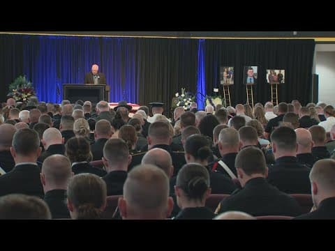 Community gathers for fallen Morrow County Deputy Daniel Sherrer at funeral ceremony