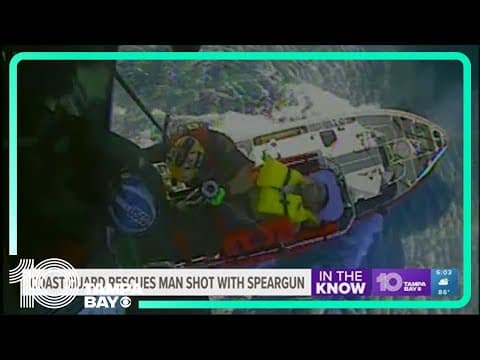 Coast Guard rescues man shot with a speargun