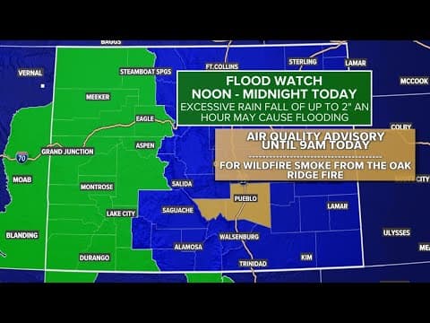 Denver weather: Heavy rain possible for parts of Colorado