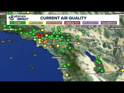 Air quality in San Diego County may be affected as fires blaze across Los Angeles