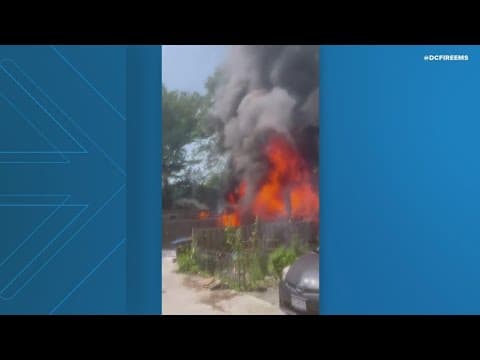 Firefighters combat blaze in Northwest DC homes