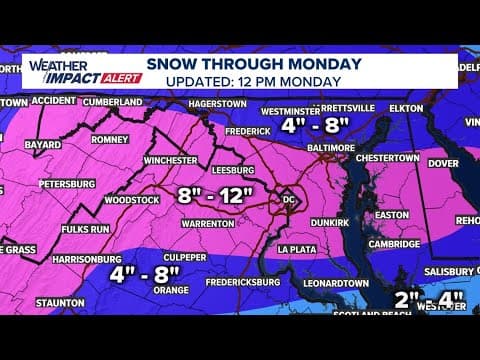 WATCH: Winter storm hits DMV and more snow is coming! Here's when it ends and how much to expect