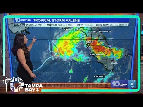 Tracking the Tropics: Tropical Storm Arlene sending heavy rain to Tampa Bay area