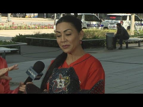 Woman creates dazzling Astros hats