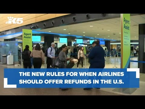 Here are the new rules for when airlines should offer refunds in the US