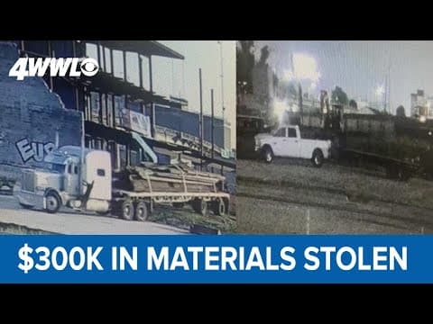 Police believe steel beams stolen from driving range site may be in recycling center