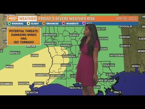 Strong storms are possible on Friday