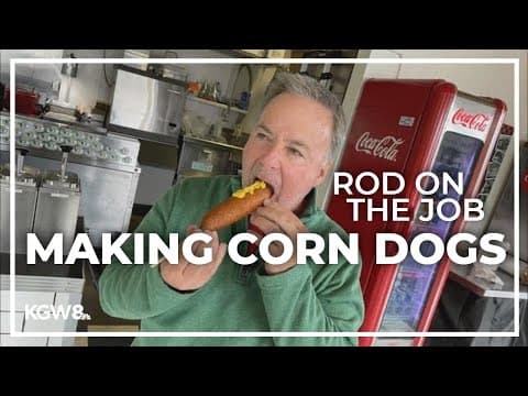 Rod Hill makes corns dog at Pronto Pup