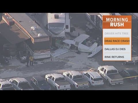 Plane crashes into drag racing competition