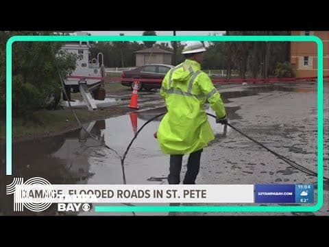 St. Pete sees damage, flooded roads from storms
