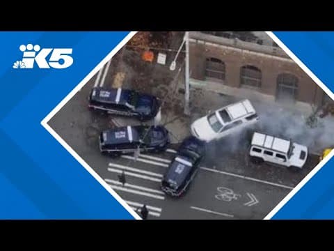 Witnesses react to arrest of man who tried to elude police in downtown Seattle