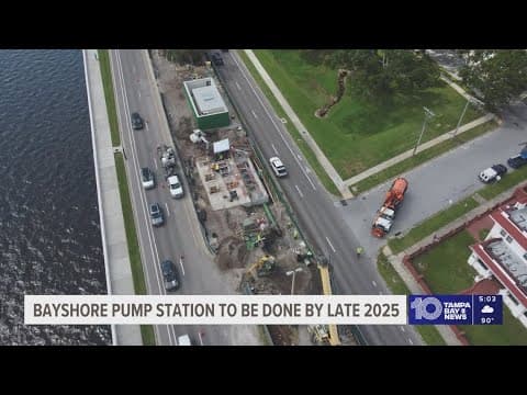 Tampa leaders say construction on Bayshore Wastewater pump station to be done by late 2025