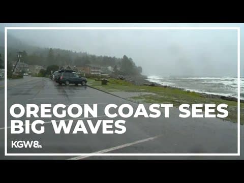 High seas and big waves at the Oregon coast