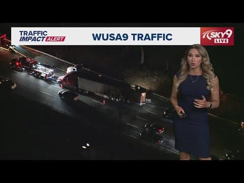 Tractor trailer fire on I-495 in Silver Spring slows morning commute