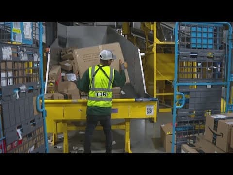 Amazon employees hard at work for Cyber Monday