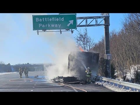 WATCH: Tractor Trailer Fire in Loudoun Co.