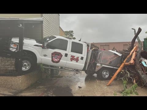 Fire department's vehicle gets swept away, but still saves life in  Hill Country flood