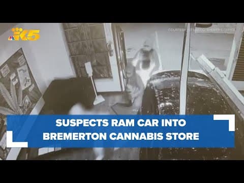 Investigators looking for suspects who rammed stolen car through Bremerton cannabis store