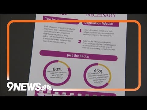 State bill could expand access to menstrual products at schools in Colorado