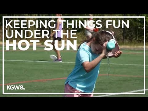 Summer camps play on, making modifications for the heat wave