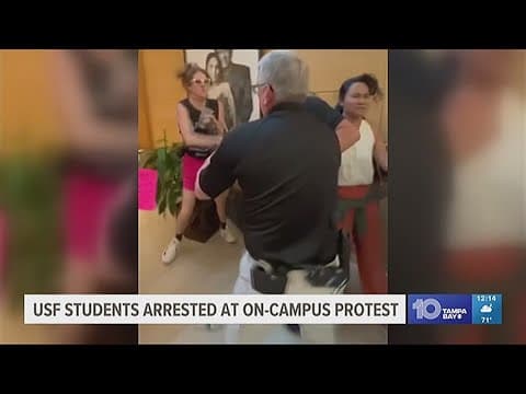 Protesters call for resignations after student, employee arrests on USF campus