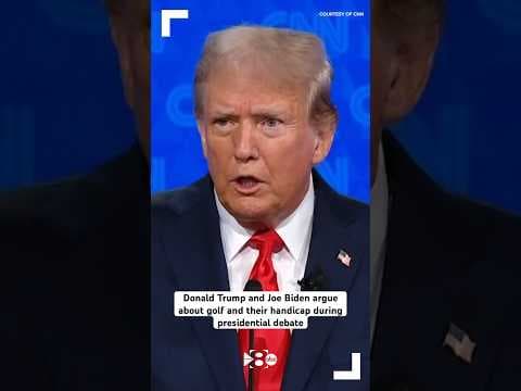 Donald Trump and Joe Biden argue about golf and their handicap during presidential debate
