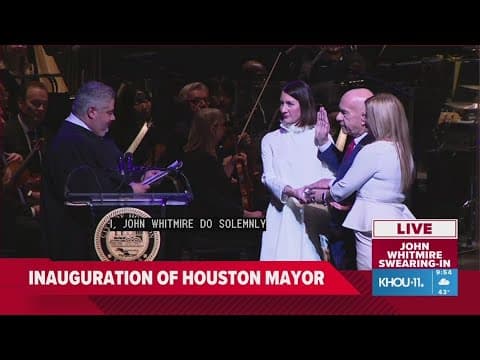 Houston Mayor John Whitmire takes oath of office at public ceremony Tuesday morning
