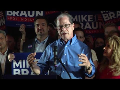 Mike Braun declares victory in crowded Republican governor's race I Victory speech