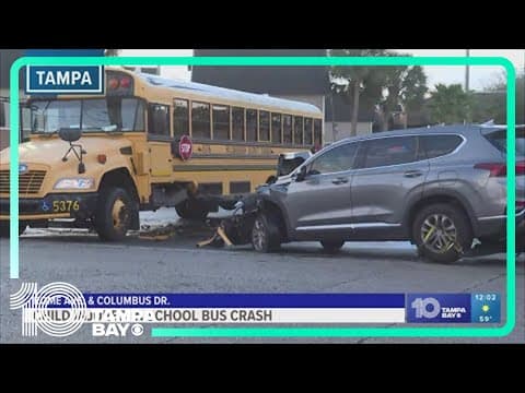Child hospitalized in Hillsborough County school bus crash