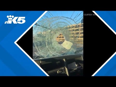 WSP seeks witnesses after 3 vehicles hit by bricks on I-90