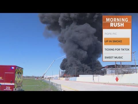 Officials provide update on huge fire at recycling center