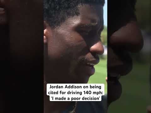 Minnesota #Vikings rookie Jordan Addison apologizes after being citied for driving 140 mph #shorts