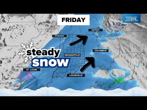11 a.m. Friday update on another round of snow in central Indiana | Weather Impact Alert