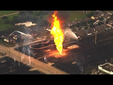 VIDEO: Natural gas pipeline explosion in Houston, Texas, forces evacuations