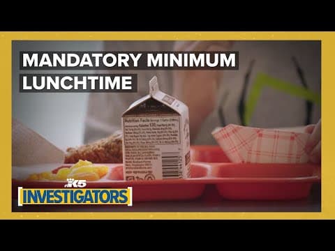 Washington state imposes mandatory minimum lunchtime for K-5 students