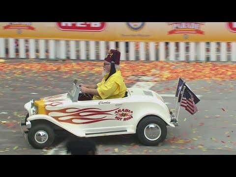 Arabia Shriners participate in the H-E-B Thanksgiving Day Parade, followed by the sponsor - H-E-B