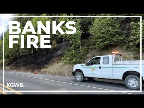 Evacuations lifted after large fire near Banks, Oregon, Hwy 26 remains closed