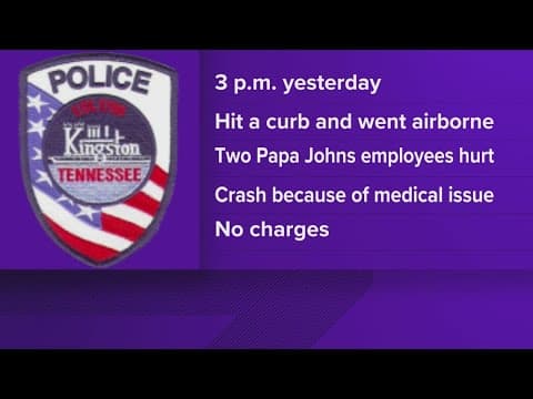 2 employees hurt after vehicle crashes into Papa Johns in Kingston, police say