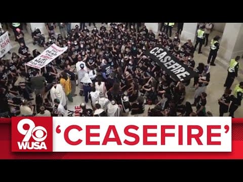 Jewish protestors arrested at US Capitol, demand ceasefire in Gaza