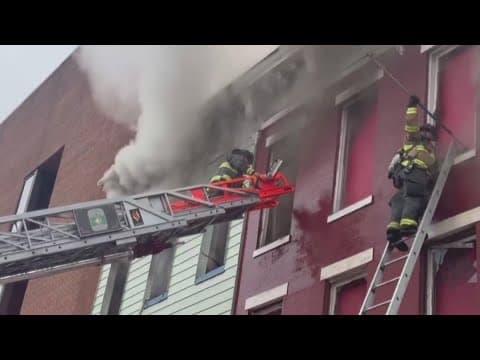 3 firefighters recovering after battling vacant row home fire