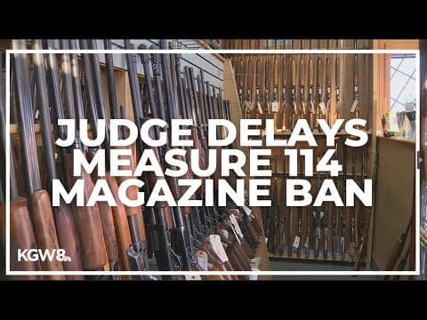 Oregon Measure 114's high-capacity magazine ban delayed by judge