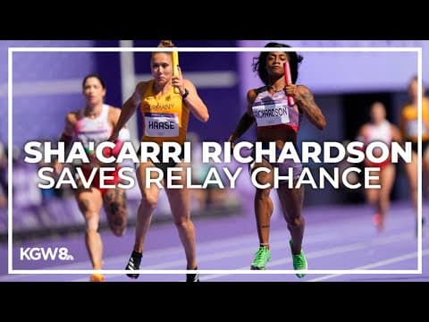 Sha'Carri Richardson saves US women from near relay collapse at Paris Olympics
