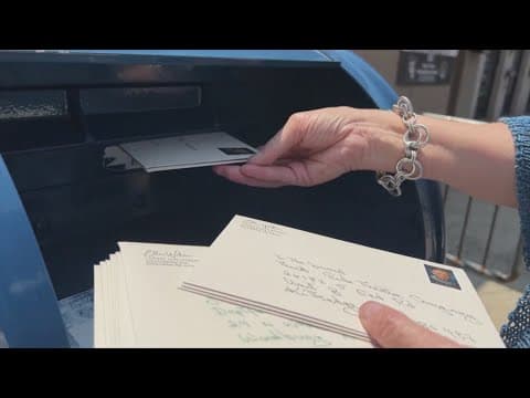 Woman writes 10,000 thank you notes
