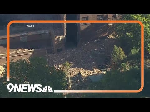 Part of a high-rise apartment building in New York City collapses