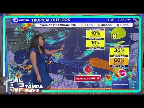 Tracking the Tropics: Tropical Storm Lee expected to rapidly intensify in the Atlantic
