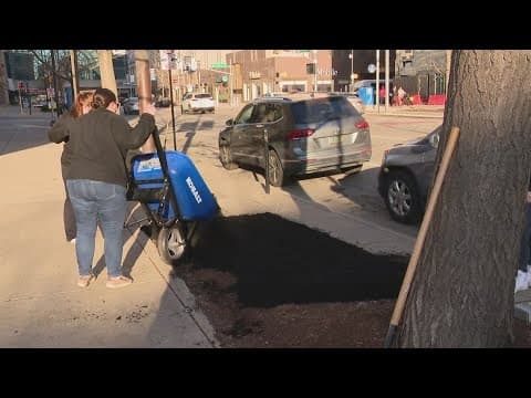 Beautifying downtown ahead of basketball tournament games