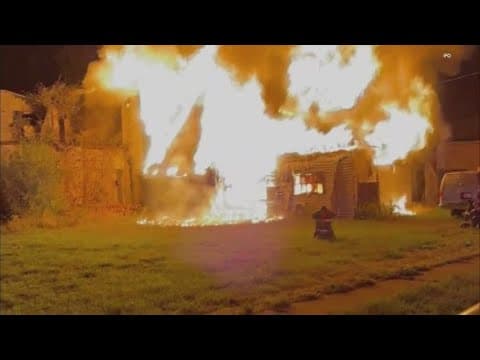 Fire heavily damages abandoned church on Indy's near west side