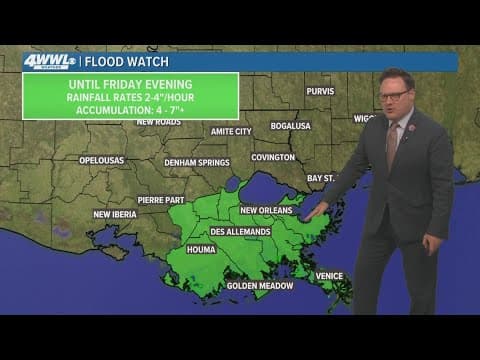 New Orleans Weather Impact: Flood Watch issued until Friday evening