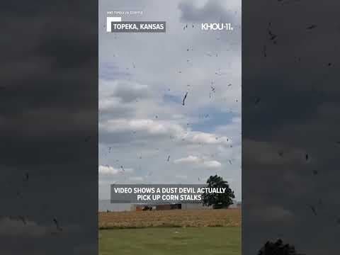 Ever seen corn stalks fly? A dust devil picked them up in Kansas. #Shorts