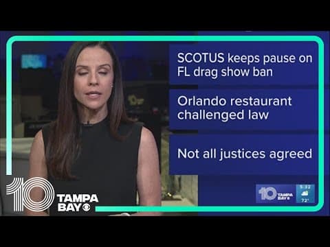 The Supreme Court won't allow Florida to enforce its new law targeting drag shows during appeal